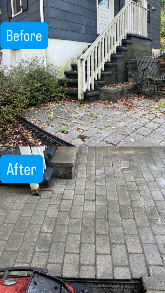 pat upper patio seperated blocks before & after