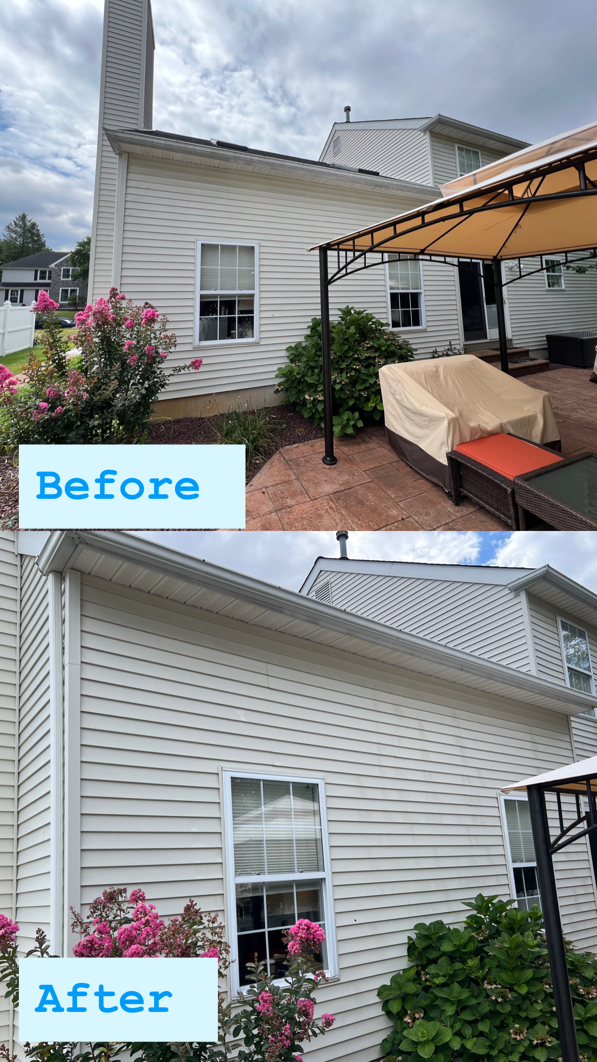 before and after siding picture Bethlehem PA alternate angle