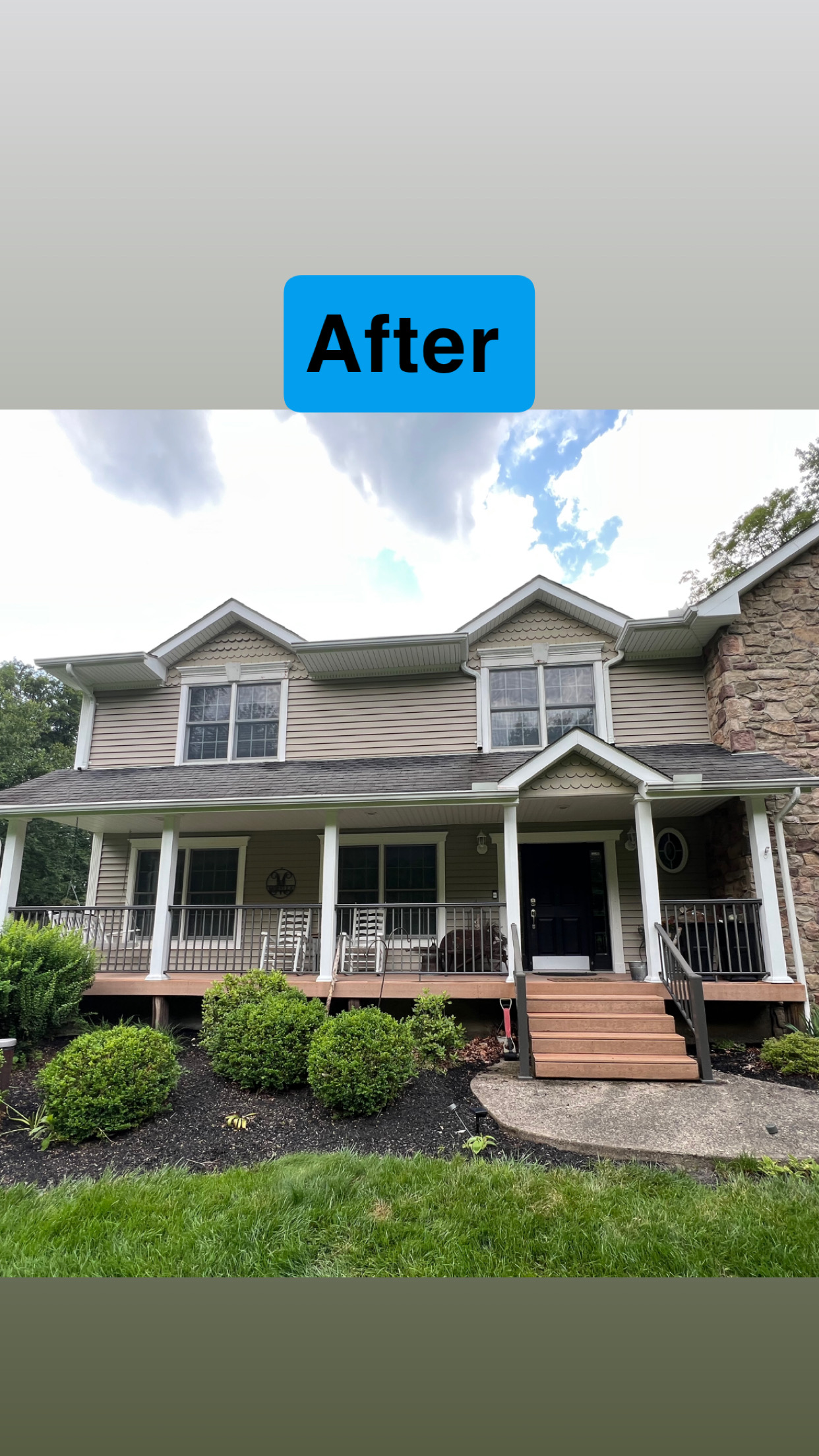 House washing after photo by Capps Power Washing