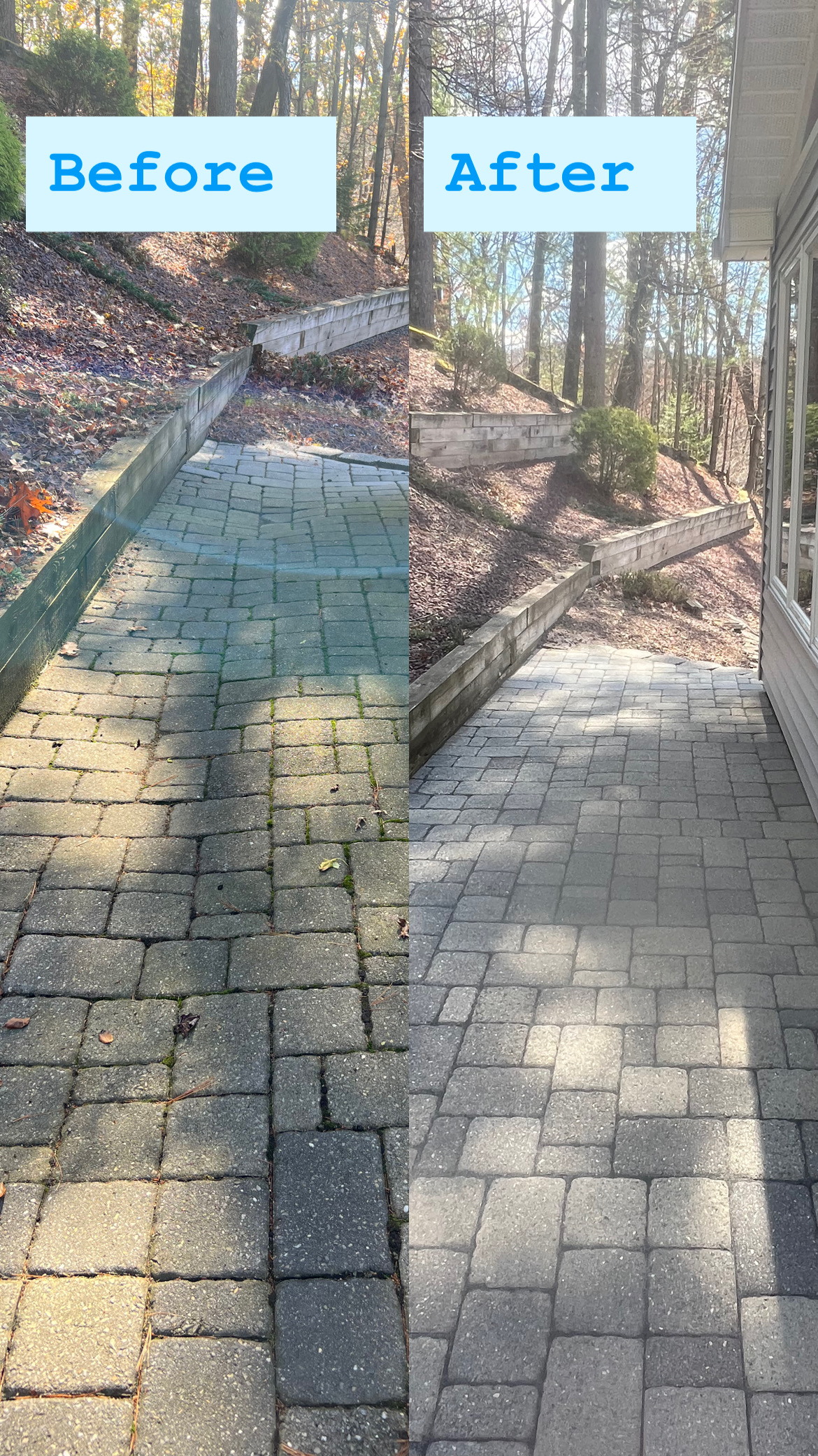 Rear patio paver restoration and leveling project in Saylorsburg PA